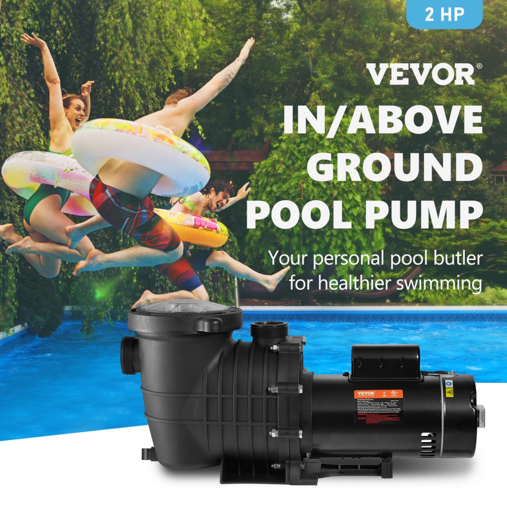 VVPS220BUS - 2.0HP VEVOR Pool Pump, 5520 GPH, Quiet Operation