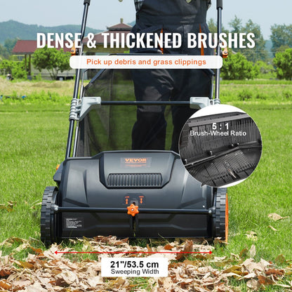 S19-001A - 21" Push Lawn Sweeper with 3.5 cu ft Collection Bag