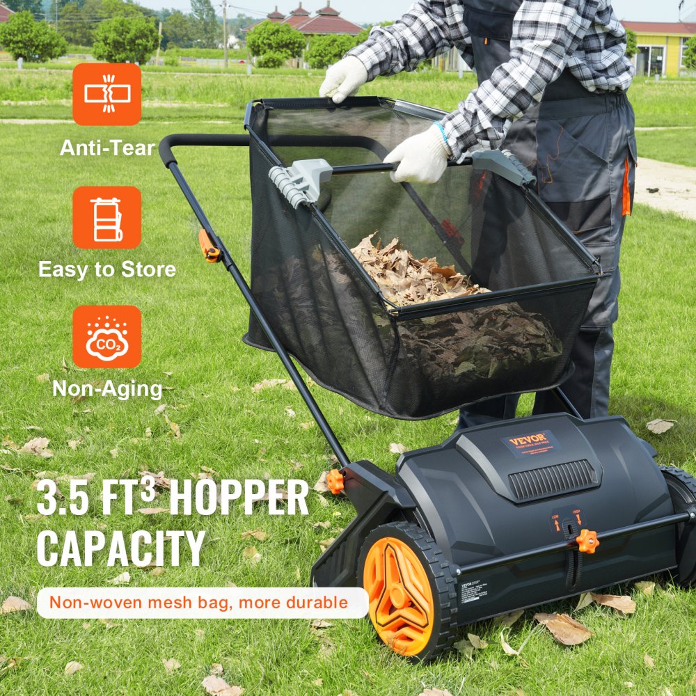 S19-001A - 21" Push Lawn Sweeper with 3.5 cu ft Collection Bag