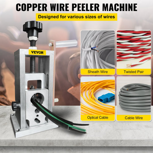 Drill Wire Stripper 1 - Adjustable Aluminum Alloy Machine for 0.06-1.57 in Wires