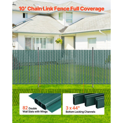 PE FENCE 006 - 44.5" Durable HDPE Privacy Slats for 4' Chain Link Fences