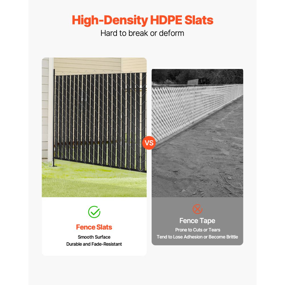 PE FENCE 008 - 92.5" HDPE Chain Link Slats for 8' Privacy Fencing