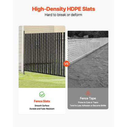 PE FENCE 008 - 92.5" HDPE Chain Link Slats for 8' Privacy Fencing