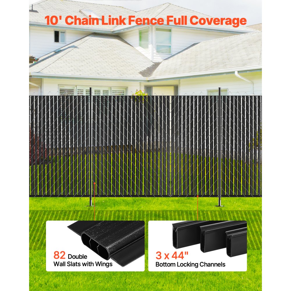 PE FENCE 008 - 92.5" HDPE Chain Link Slats for 8' Privacy Fencing