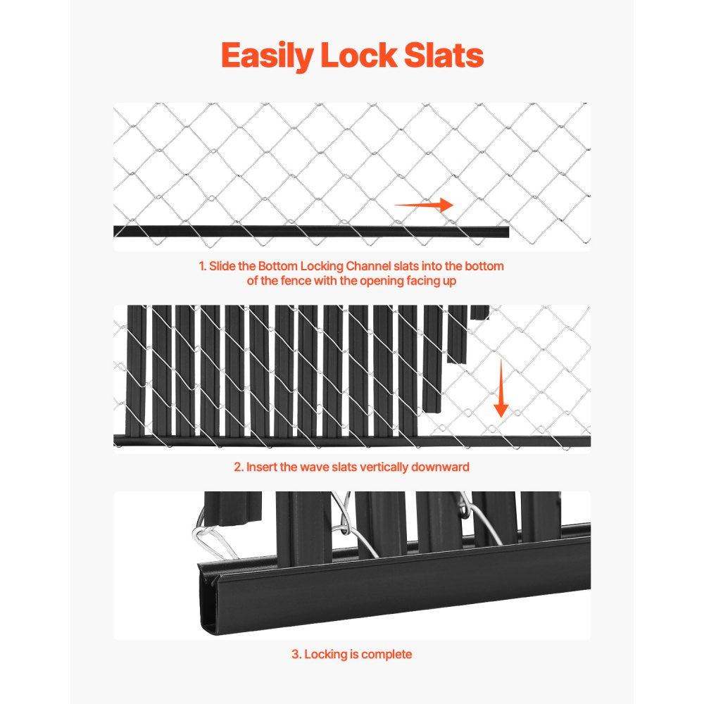 PE FENCE 008 - 92.5" HDPE Chain Link Slats for 8' Privacy Fencing