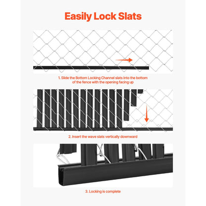PE FENCE 007 - 68.5" HDPE Chain Link Slats for 6' High Fence Privacy