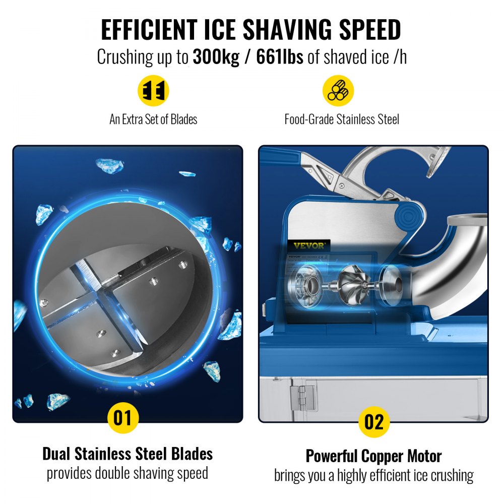BY-300XTD - Powerful 300W Ice Crusher for Smooth, Fluffy Snow Ice