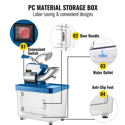 BY-300XTD - Powerful 300W Ice Crusher for Smooth, Fluffy Snow Ice