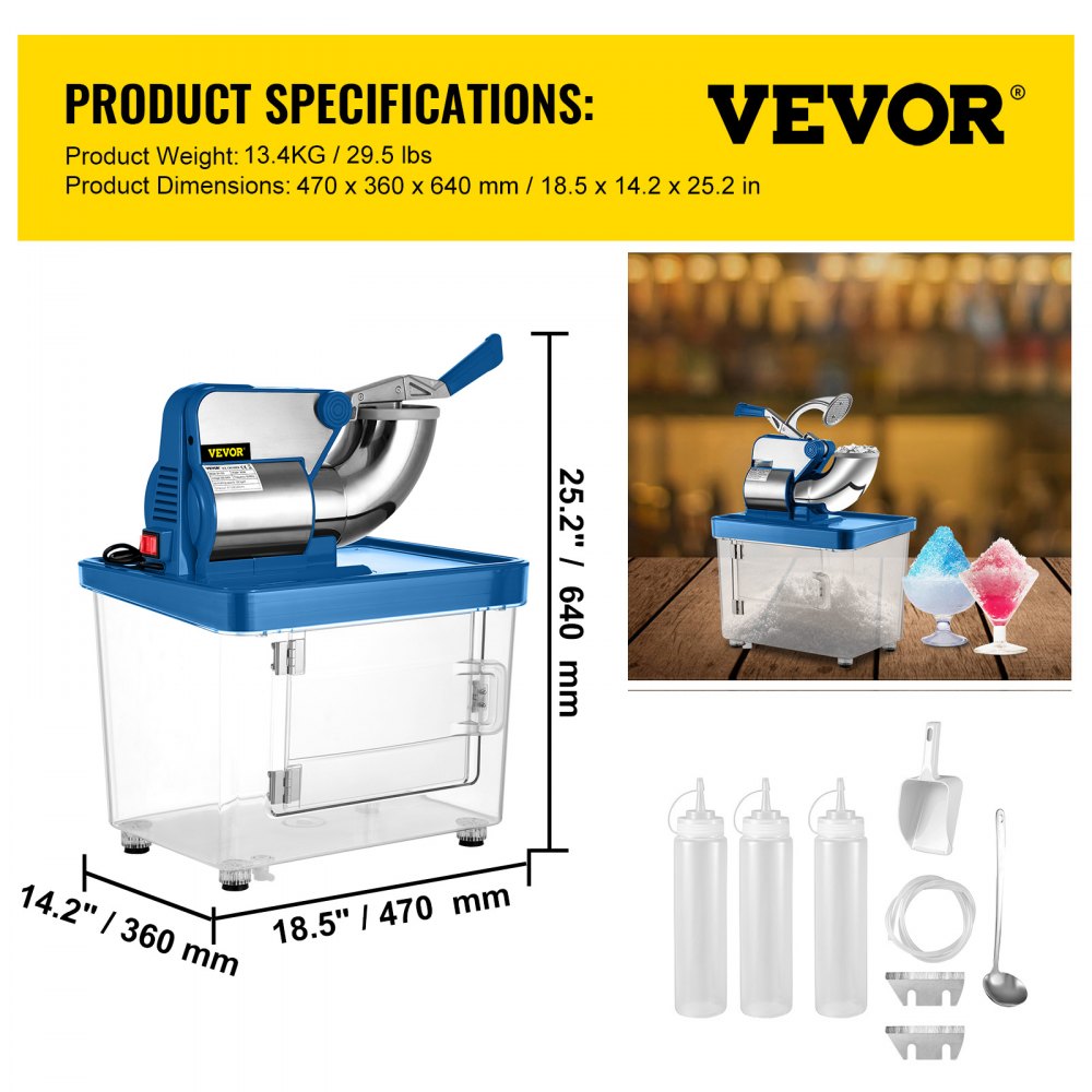 BY-300XTD - Powerful 300W Ice Crusher for Smooth, Fluffy Snow Ice