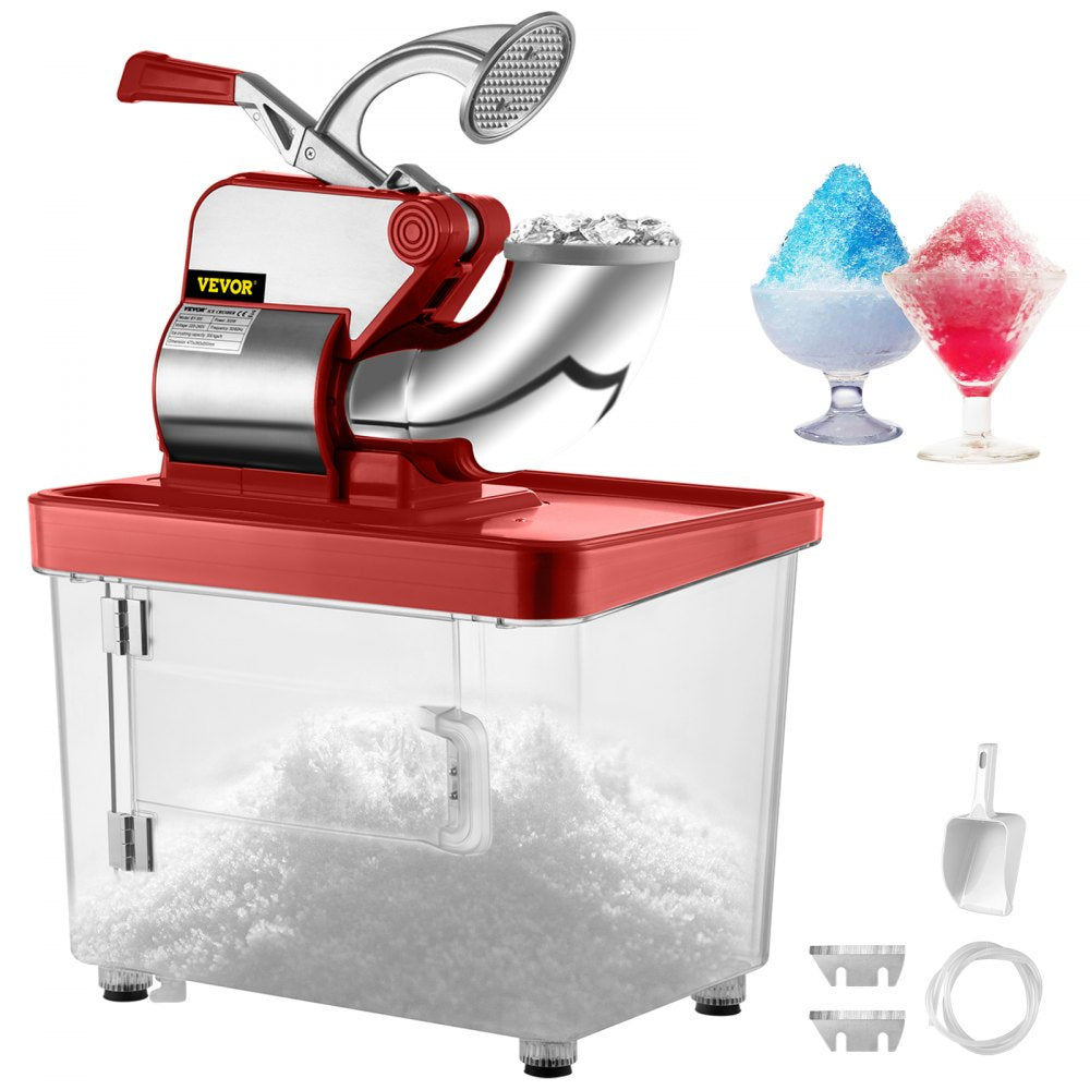 BY-300XTD - High-Efficiency Snow Cone Machine with Dual Blades, 396.8 lbs/hour