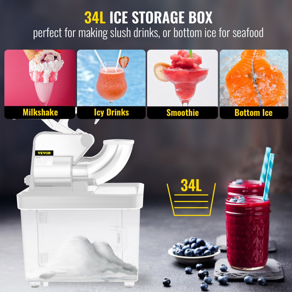 BY-300XTD - 300W Electric Ice Crusher for Soft, Fluffy Snow Ice