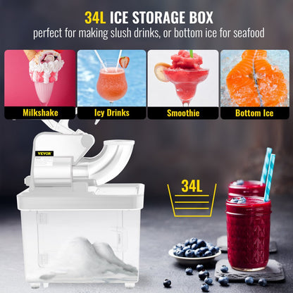 BY-300XTD - 300W Electric Ice Crusher for Soft, Fluffy Snow Ice