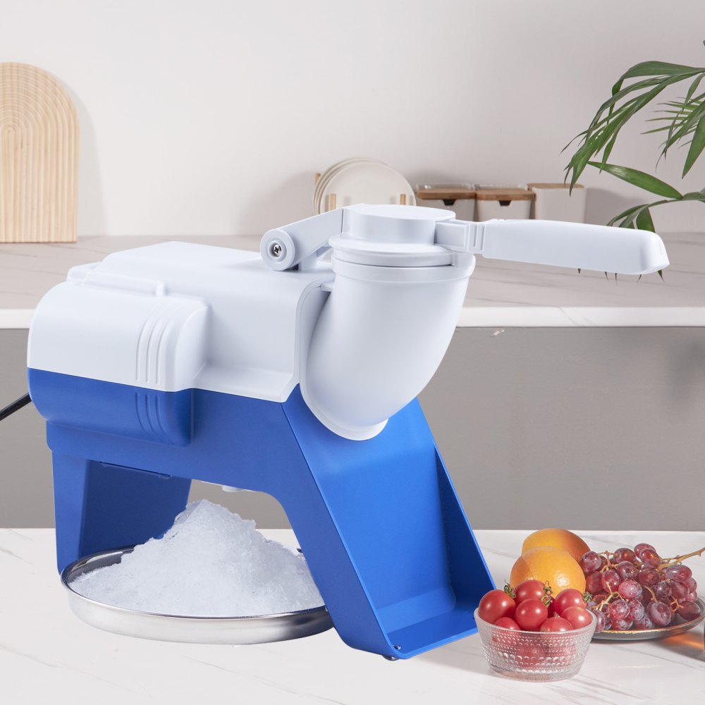 BY-180 - 176lbs/hr Electric Ice Crusher with 2 Blades and Splash-Proof Design