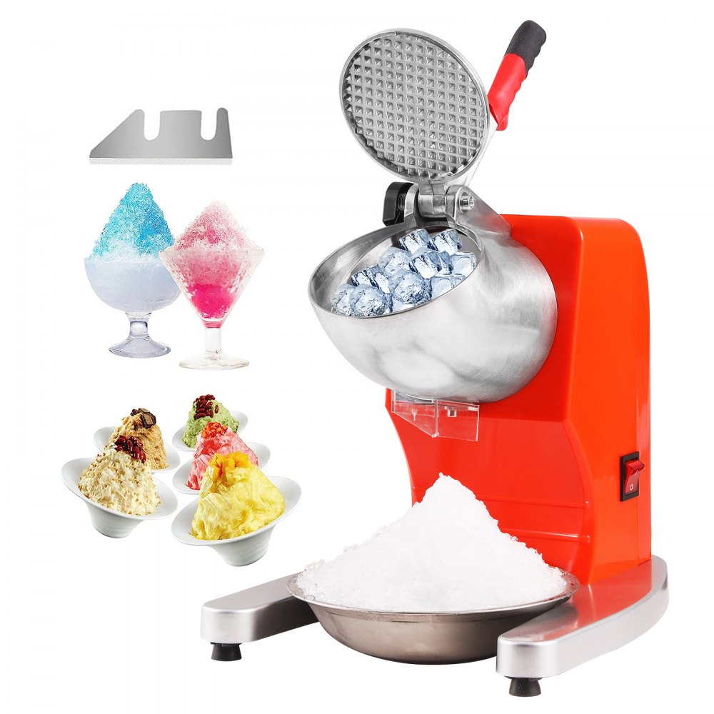 BY-300FS - 220 lbs/hr Stainless Steel Ice Crusher for Perfect Snow Cones