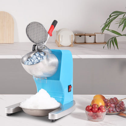 BY-300FS - Efficient Electric Ice Crusher, 220 lbs/hr, 4-Blade Stainless Steel