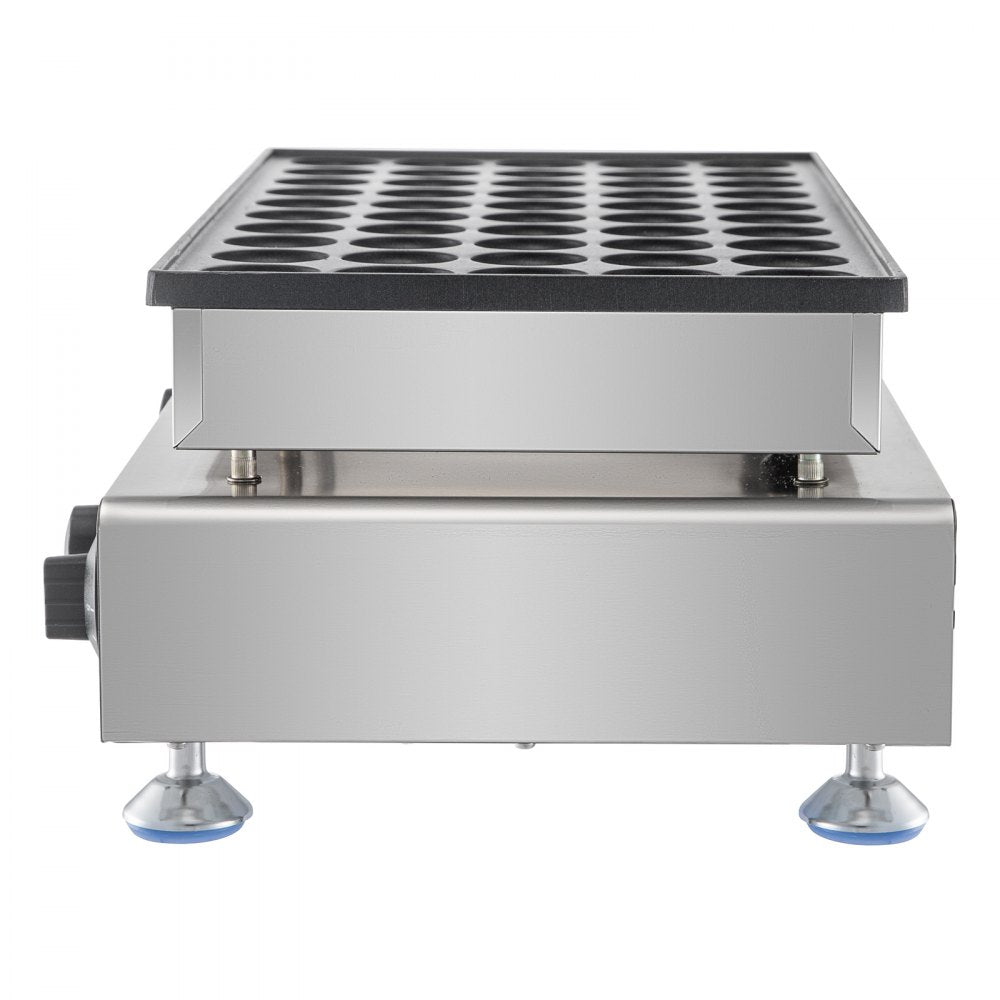 010129360876 - 50-Pancake Stainless Steel Poffertjes Maker with Adjustable Temperature