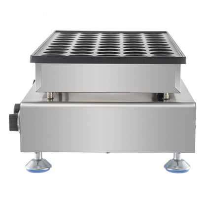 010129360876 - 50-Pancake Stainless Steel Poffertjes Maker with Adjustable Temperature