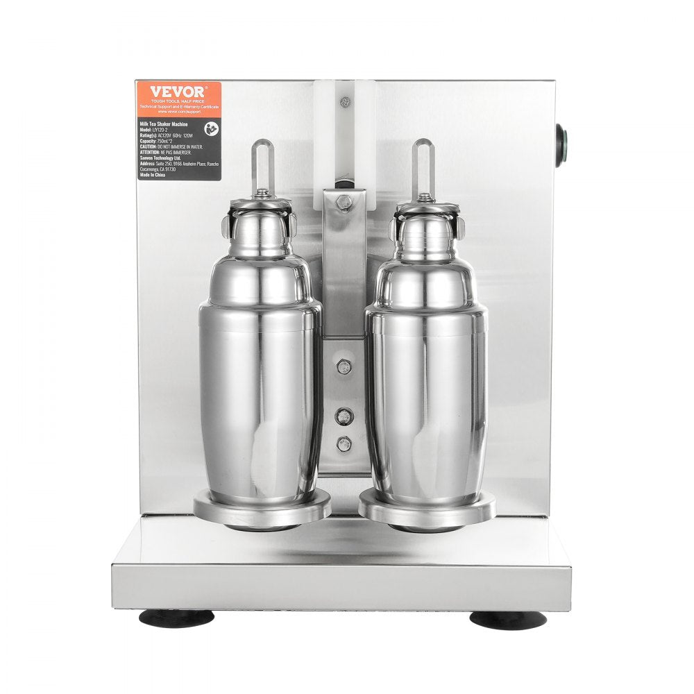 LJY120-2 - VEVOR 120W Dual Head Milkshake Maker with Adjustable Cup Holder