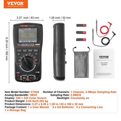 ET828 - 2.5 MS/S Handheld Oscilloscope for Accurate Automotive Testing