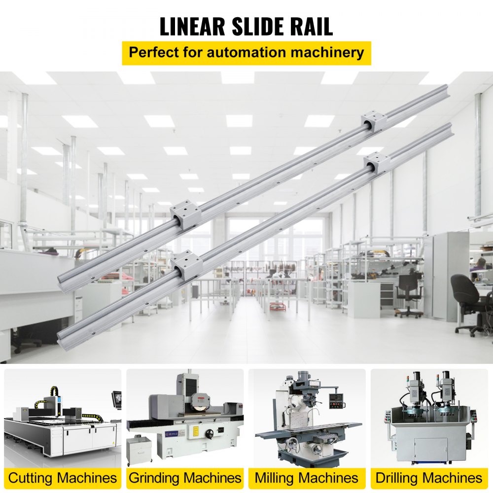 010284287522 - 1000mm Steel Linear Rail System with Smooth Operation