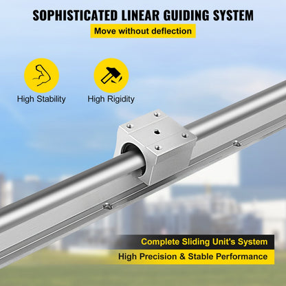 010284287522 - 1000mm Steel Linear Rail System with Smooth Operation