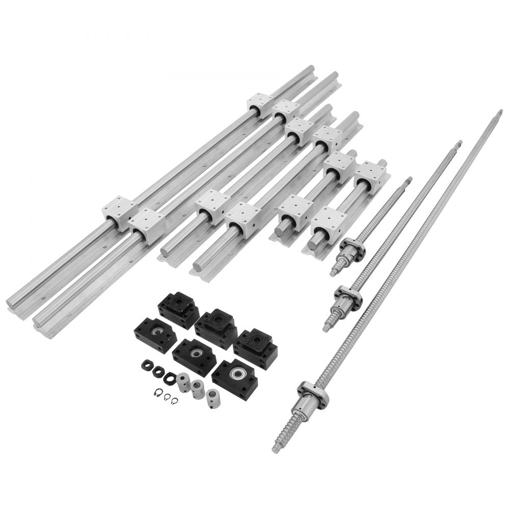 010559678448 - Complete Linear Rail Set with 3 Ballscrews and 12 Bearing Blocks
