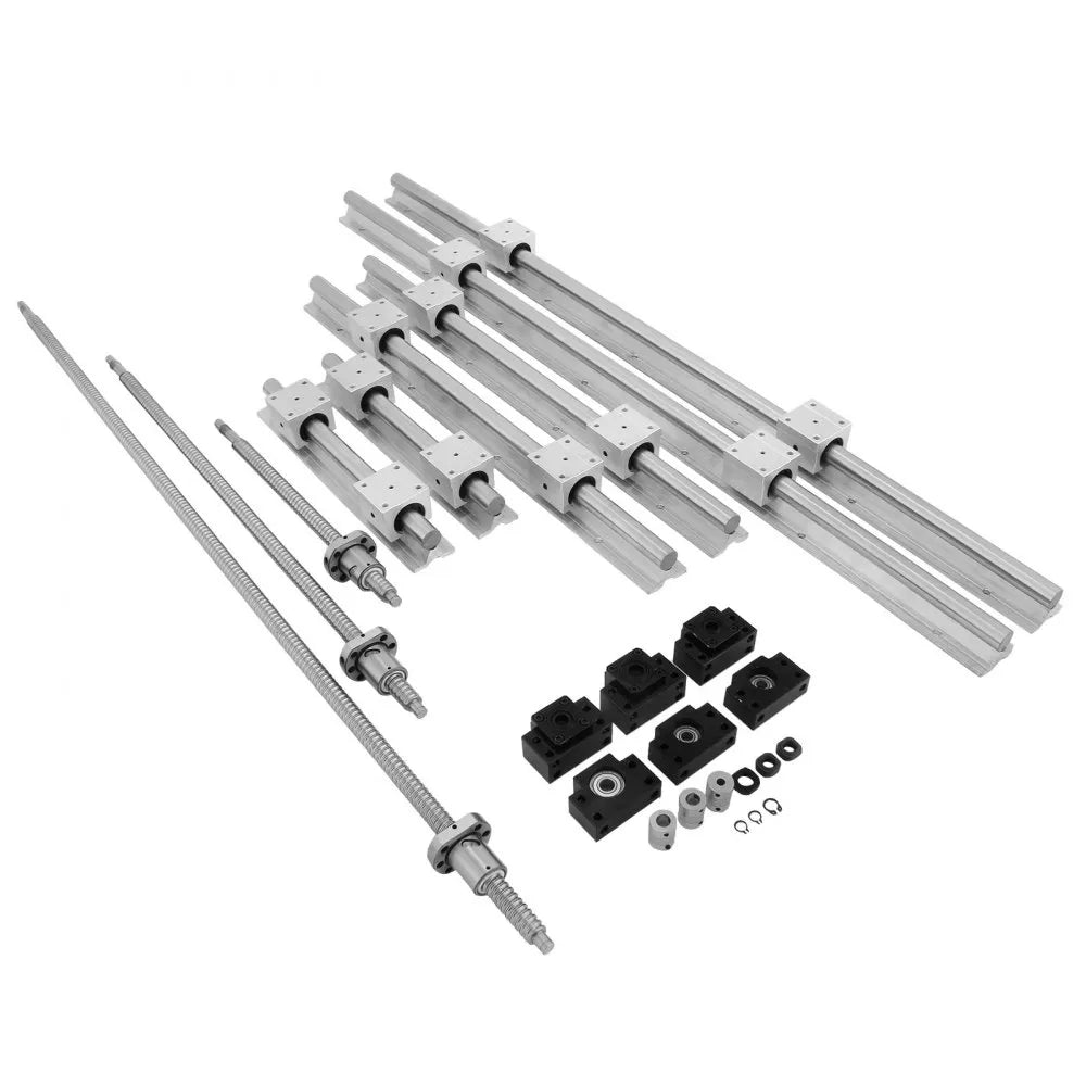 010559678448 - Complete Linear Rail Set with 3 Ballscrews and 12 Bearing Blocks