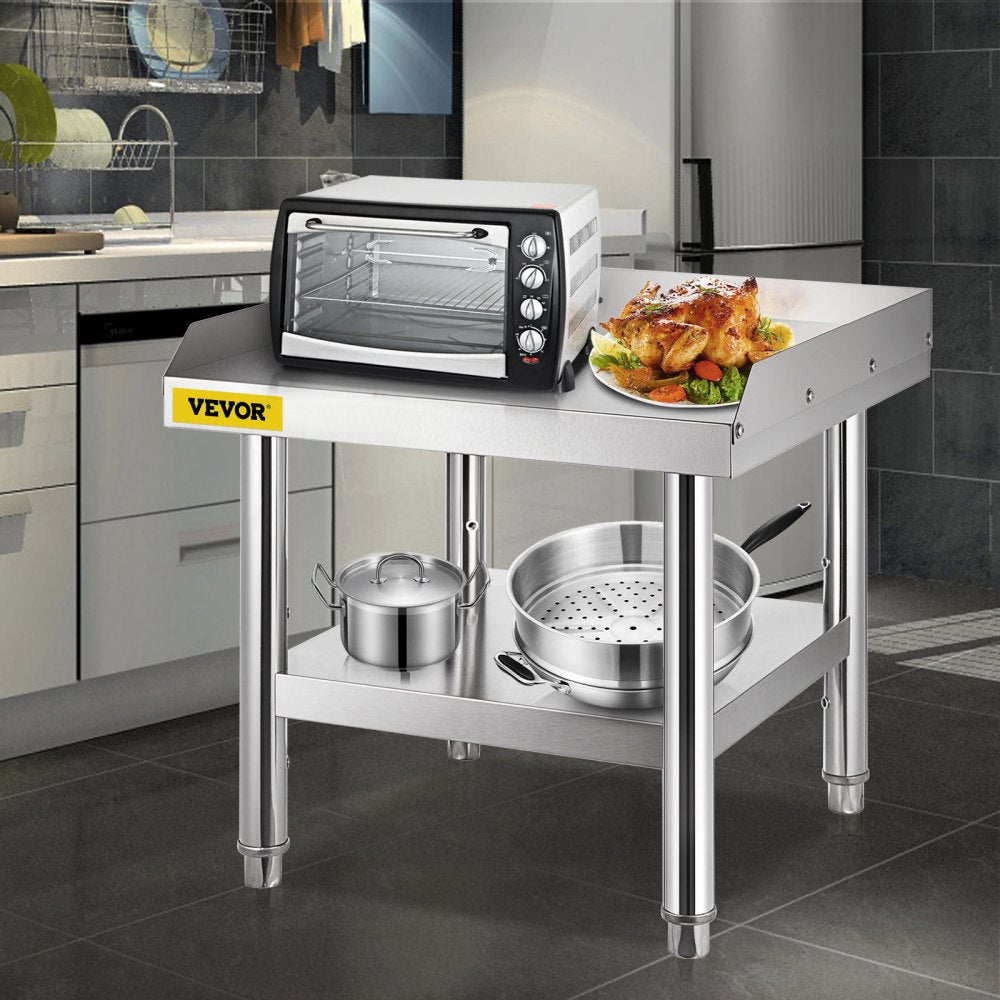 VV-ES-SS-2424 - Durable Stainless Steel Table with Adjustable Legs & 1000 lbs Capacity