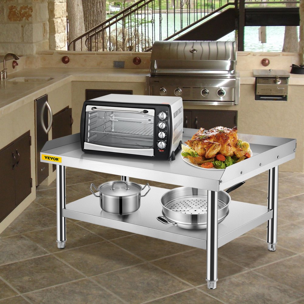 VV-ES-SS-6030 - Durable Stainless Steel Kitchen Equipment Table with Adjustable Legs