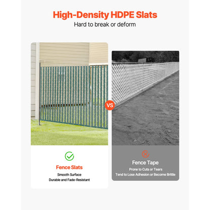 PE FENCE 004 - 44.5" Durable Privacy Slats for 4' Chain Link Fence