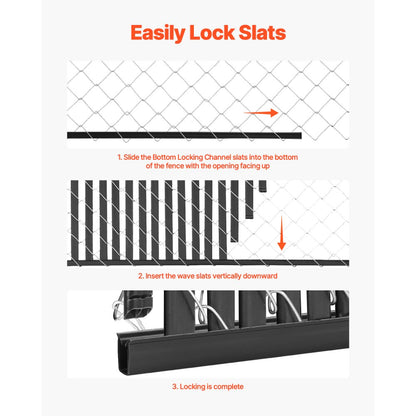 PE FENCE 005 - 68.5" HDPE Privacy Slats for 6' Chain Link Fences