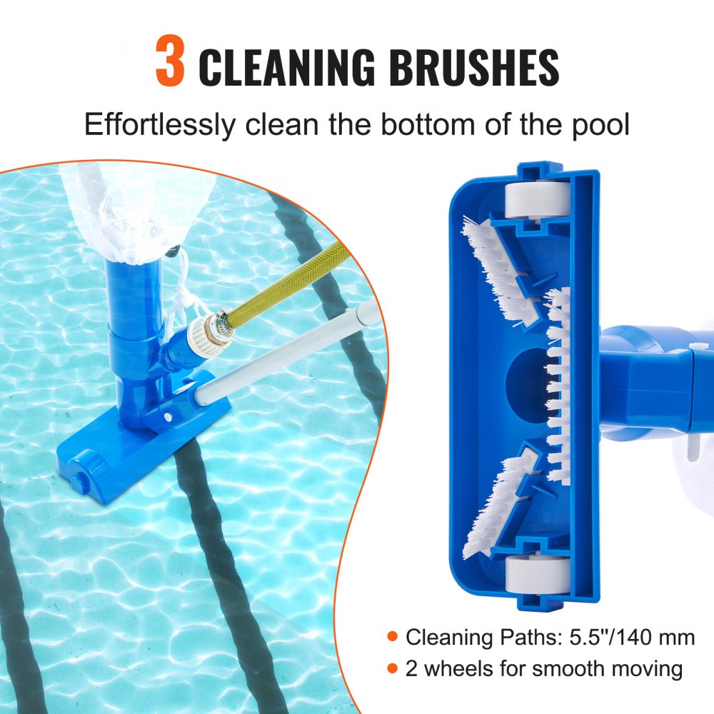 11063BX - 56" Handheld Pool Vacuum Cleaner for Above-Ground Pools