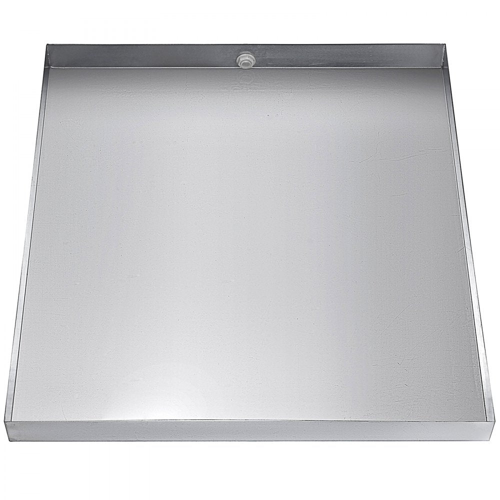 010854317974 - 32" Stainless Steel Washing Machine Pan with Leak Prevention Design