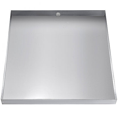 010854317974 - 32" Stainless Steel Washing Machine Pan with Leak Prevention Design