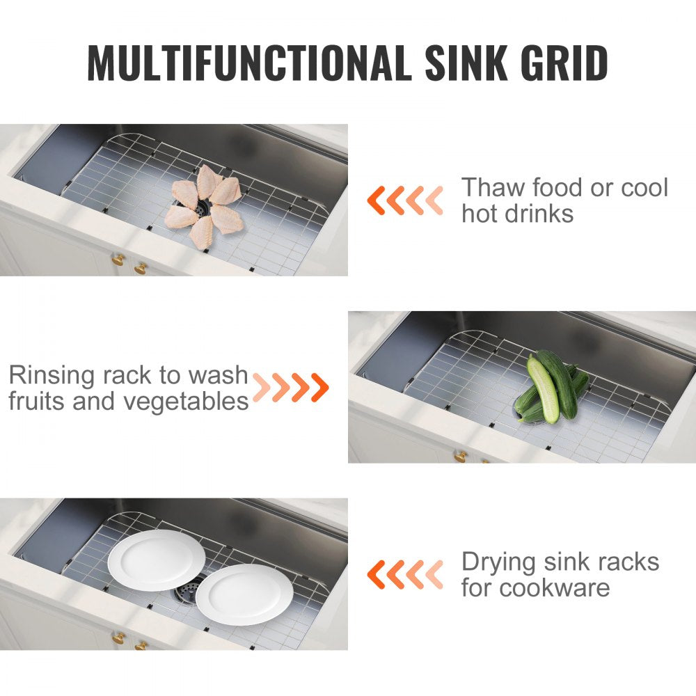 KM-BHQ-2302-SKU3 - 26" Stainless Steel Sink Protector Grid & Drying Rack