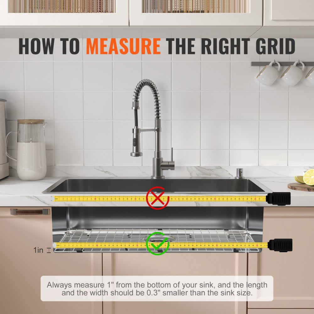 KM-BHQ-2302-SKU4 - 28.5"x15.6" Stainless Steel Sink Protector Grid