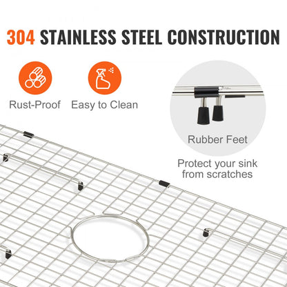 KM-BHQ-2302-SKU4 - 28.5"x15.6" Stainless Steel Sink Protector Grid
