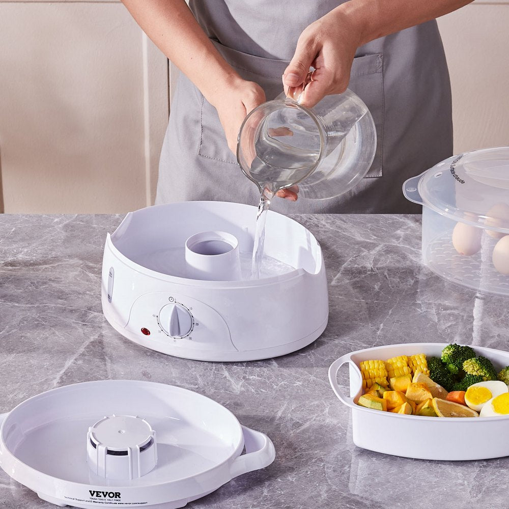 HY-4401 - 7.4QT VEVOR Electric Steamer with 2-Tier Trays and Auto Shut-Off