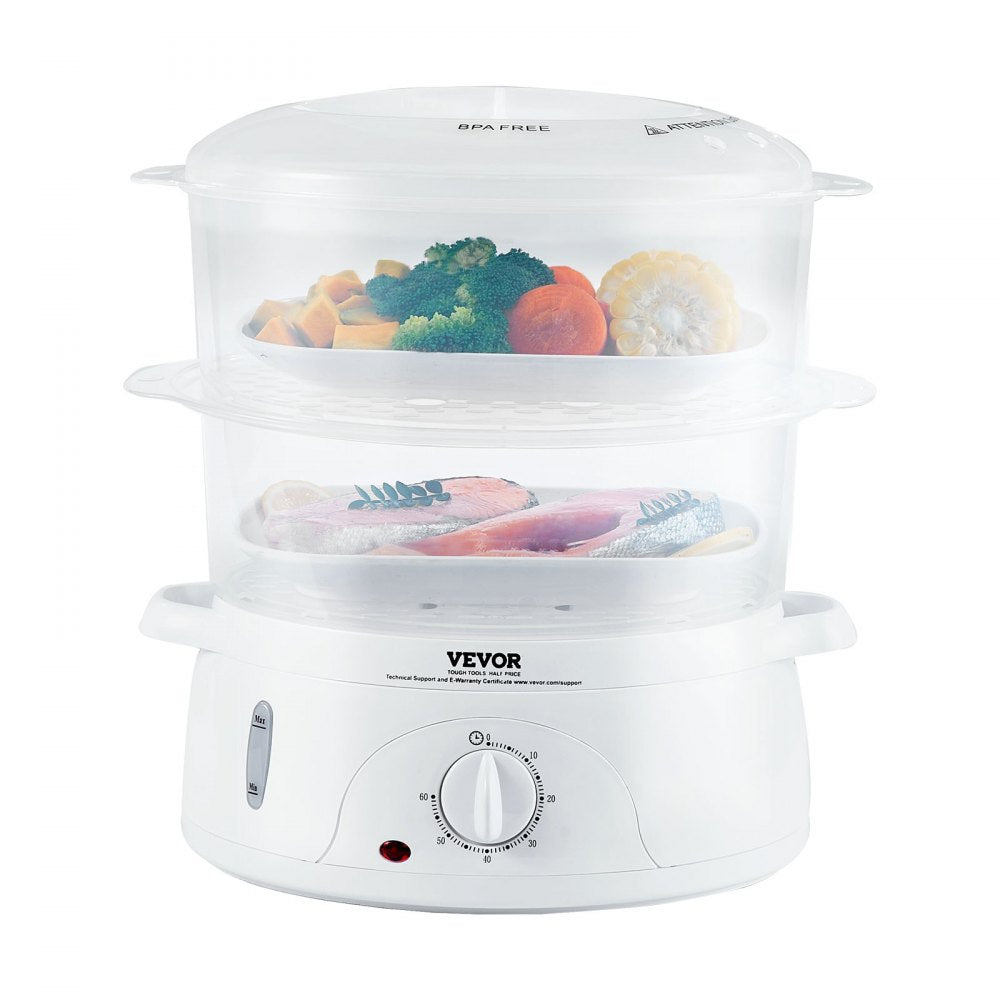 HY-4401 - 7.4QT VEVOR Electric Steamer with 2-Tier Trays and Auto Shut-Off
