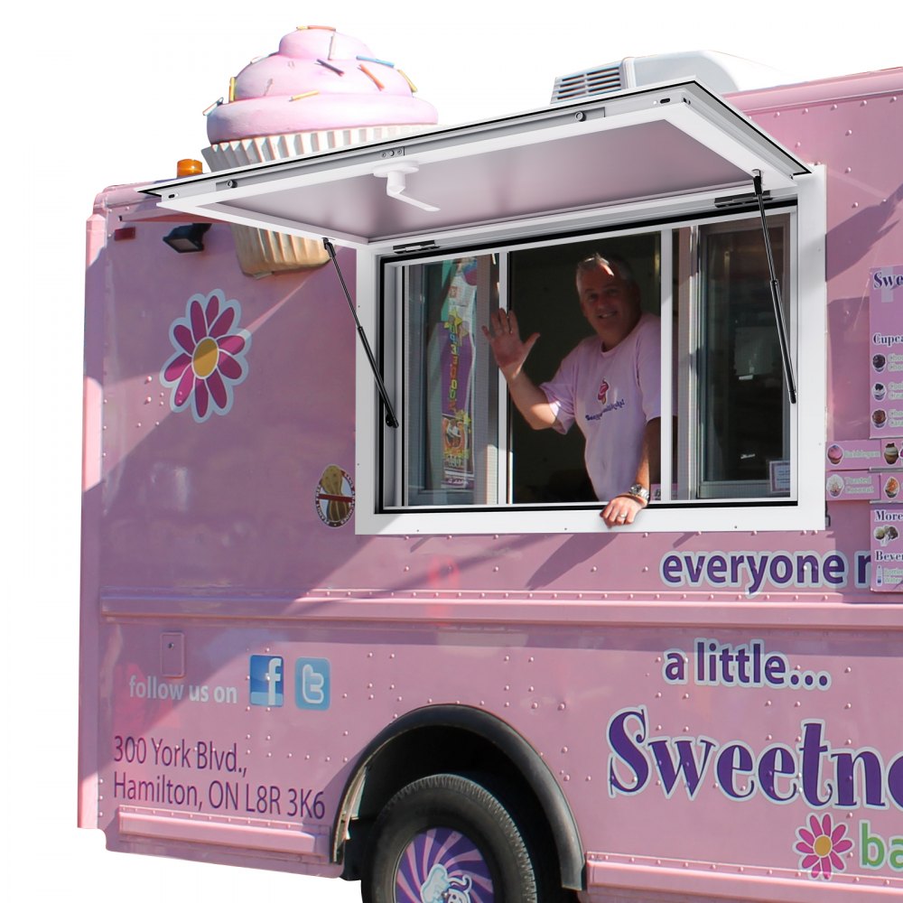 dpyxscfwck36*24W - Durable Aluminum Alloy Serving Window for Food Trucks