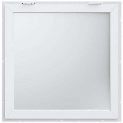 SCFWCK 36"L x 36"W - Aluminum Concession Window with Sliding Mesh for Food Trucks