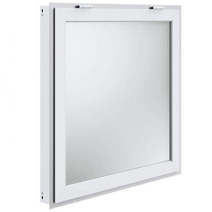 SCFWCK 36"L x 36"W - Aluminum Concession Window with Sliding Mesh for Food Trucks