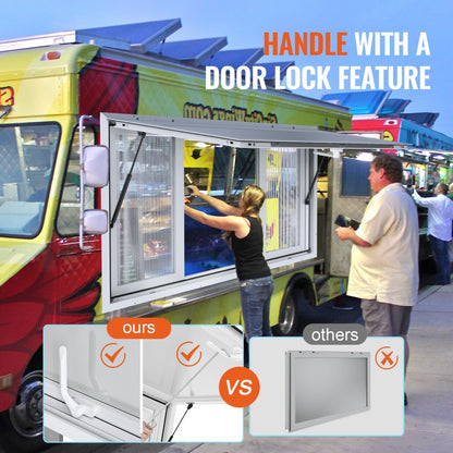 scfwck - 60"x36" Durable Aluminum Concession Window for Food Trucks