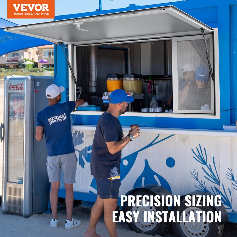 dpscfwck48L*36W - Aluminum Alloy Serving Window for Food Trucks & Concession Stands