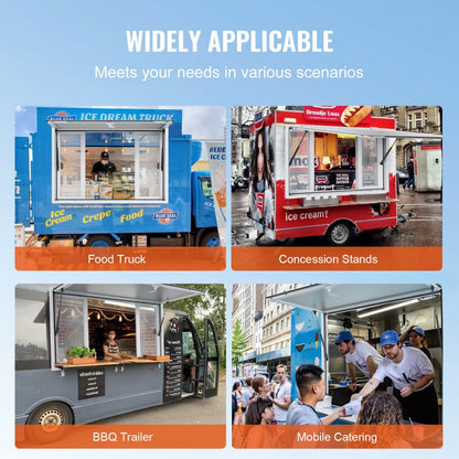 dpscfwck48L*36W - Aluminum Alloy Serving Window for Food Trucks & Concession Stands