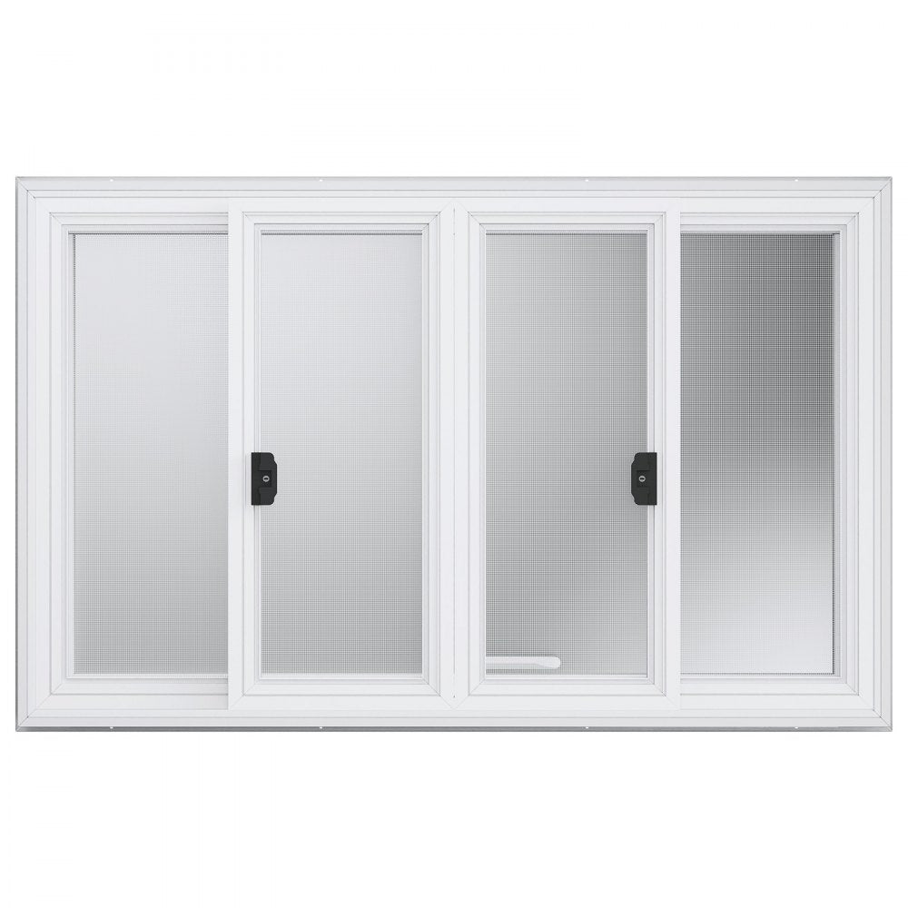 scfwck - 53"L x 33"W Aluminum Concession Window with Sliding Doors & Awning
