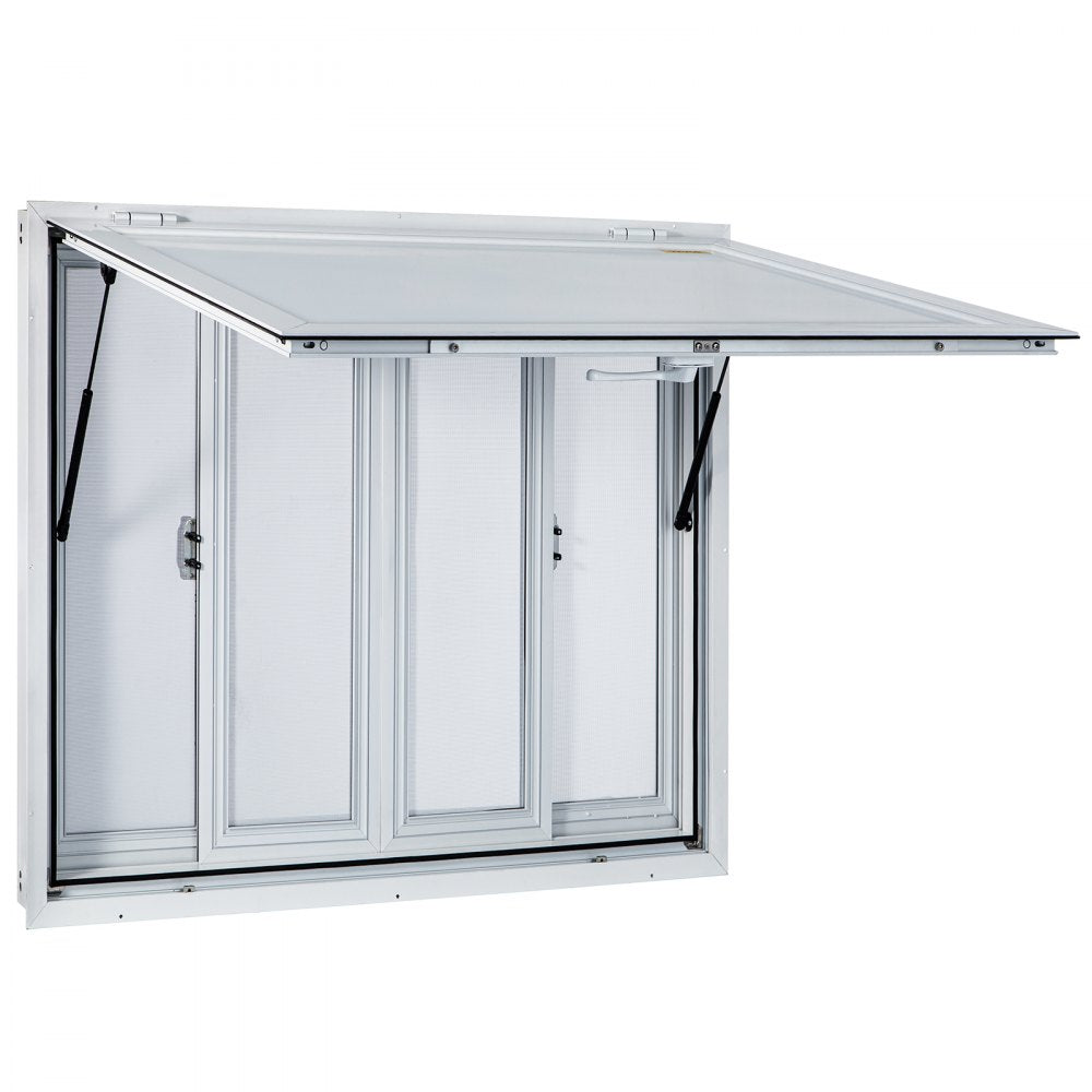 VV-CSW-SC-3636 - 36x36" Aluminum Concession Window with 4 Sliding Screens