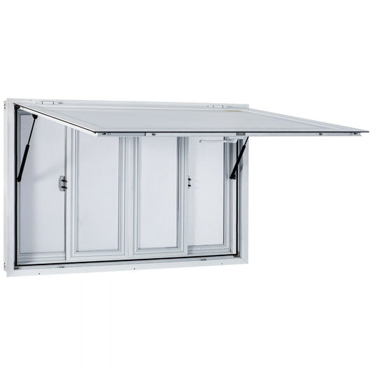 VV-CSW-SC-3660 - 60x36" Aluminum Food Truck Window with 4 Sliding Screens