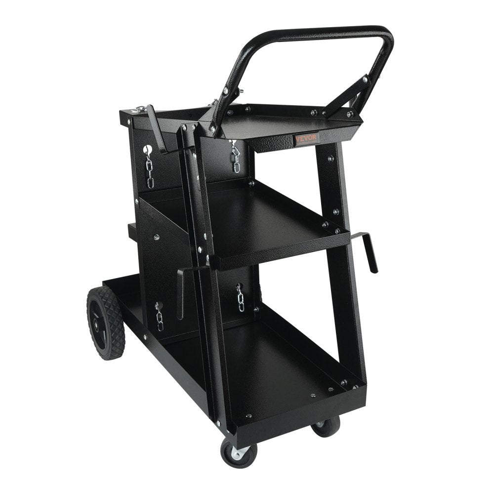 WT-78 - 3-Tier Welding Cart with 400Lbs Capacity & Swivel Wheels