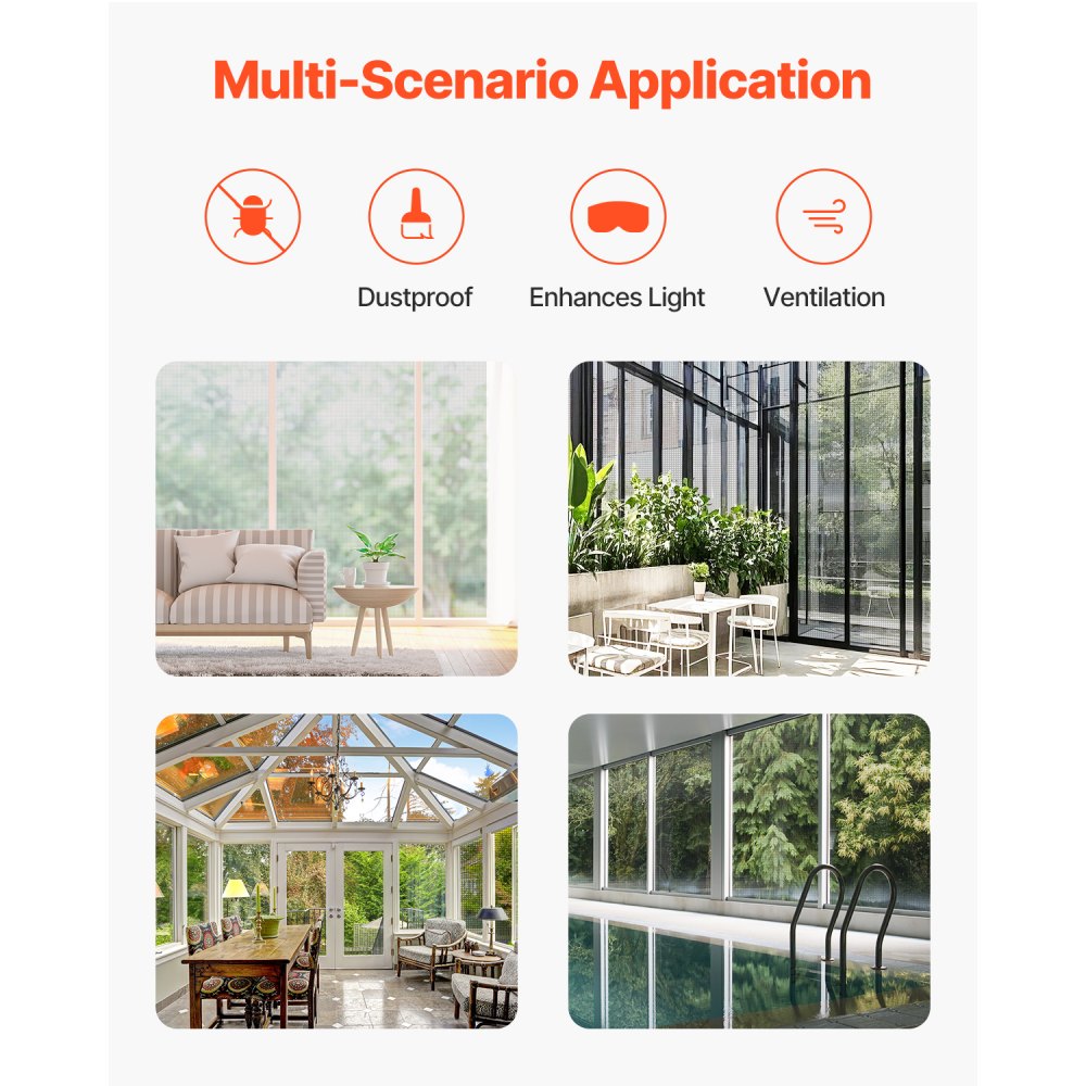 SW100096 - Durable 100ft Fiberglass Window Screen Mesh for Easy DIY Installation